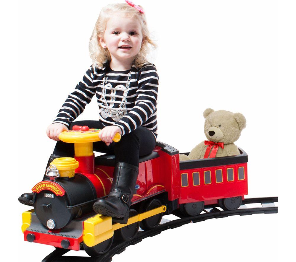 ROLLPLAY Steam Train Kids' Electric Ride-on Toy - Red image number 12 of 14