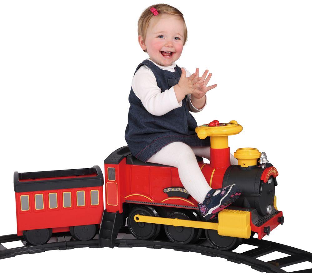 ROLLPLAY Steam Train Kids' Electric Ride-on Toy - Red image number 13 of 14