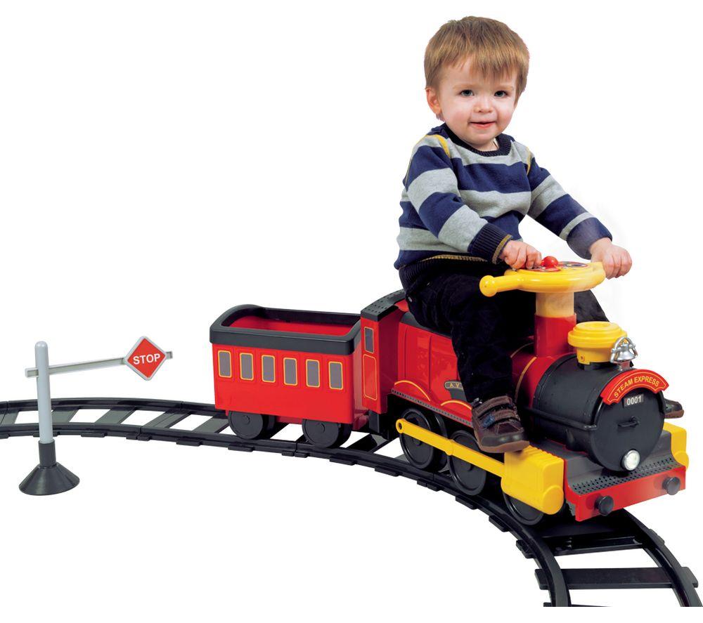 ROLLPLAY Steam Train Kids' Electric Ride-on Toy - Red image number 14 of 14