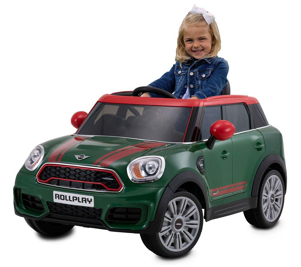 ROLLPLAY Mini Countryman Kids' Electric Ride-On Car - Green image number 10 of 13