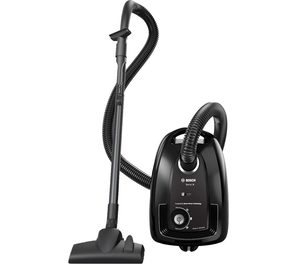 BOSCH Series 4 ProEco BGL38BA3GB Cylinder Vacuum Cleaner - Black, Black