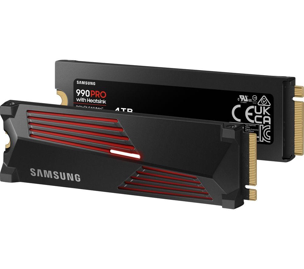 Buy SAMSUNG 990 PRO M.2 Internal SSD with Heatsink - 4 TB | Currys