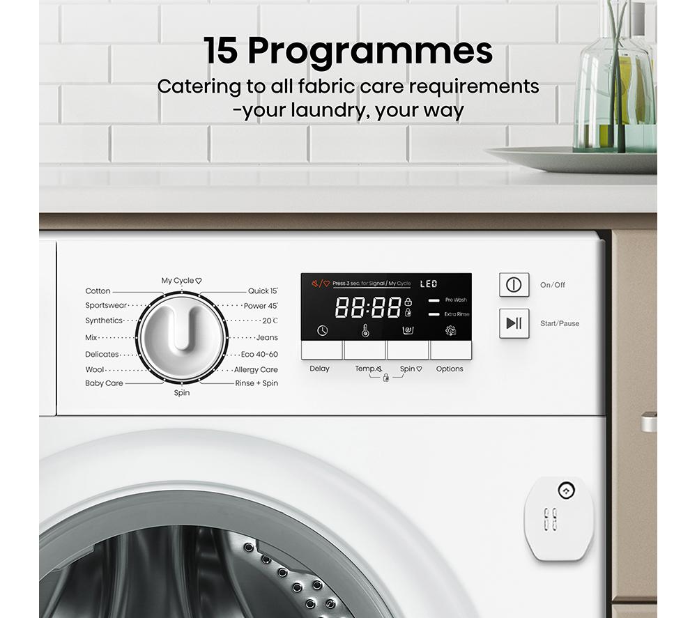 HISENSE 3 Series WF3M741BWI Integrated 7 Kg 1400 rpm Washing Machine - White image number 7 of 14