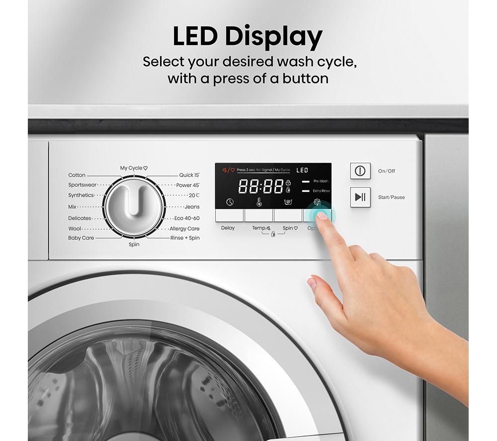 HISENSE 3 Series WF3M741BWI Integrated 7 Kg 1400 rpm Washing Machine - White image number 9 of 14