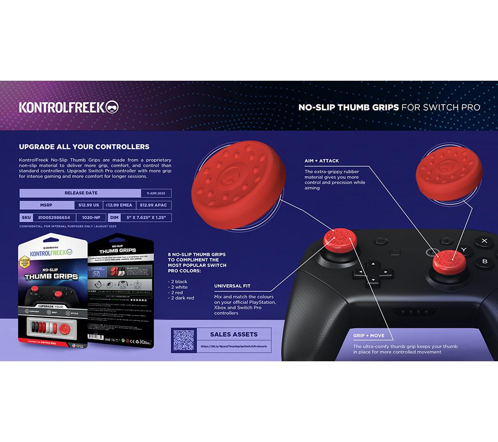 KONTROL FREEK No-Slip Thumb Grips for Switch Pro Controller - Pack of 8 image number 2 of 10