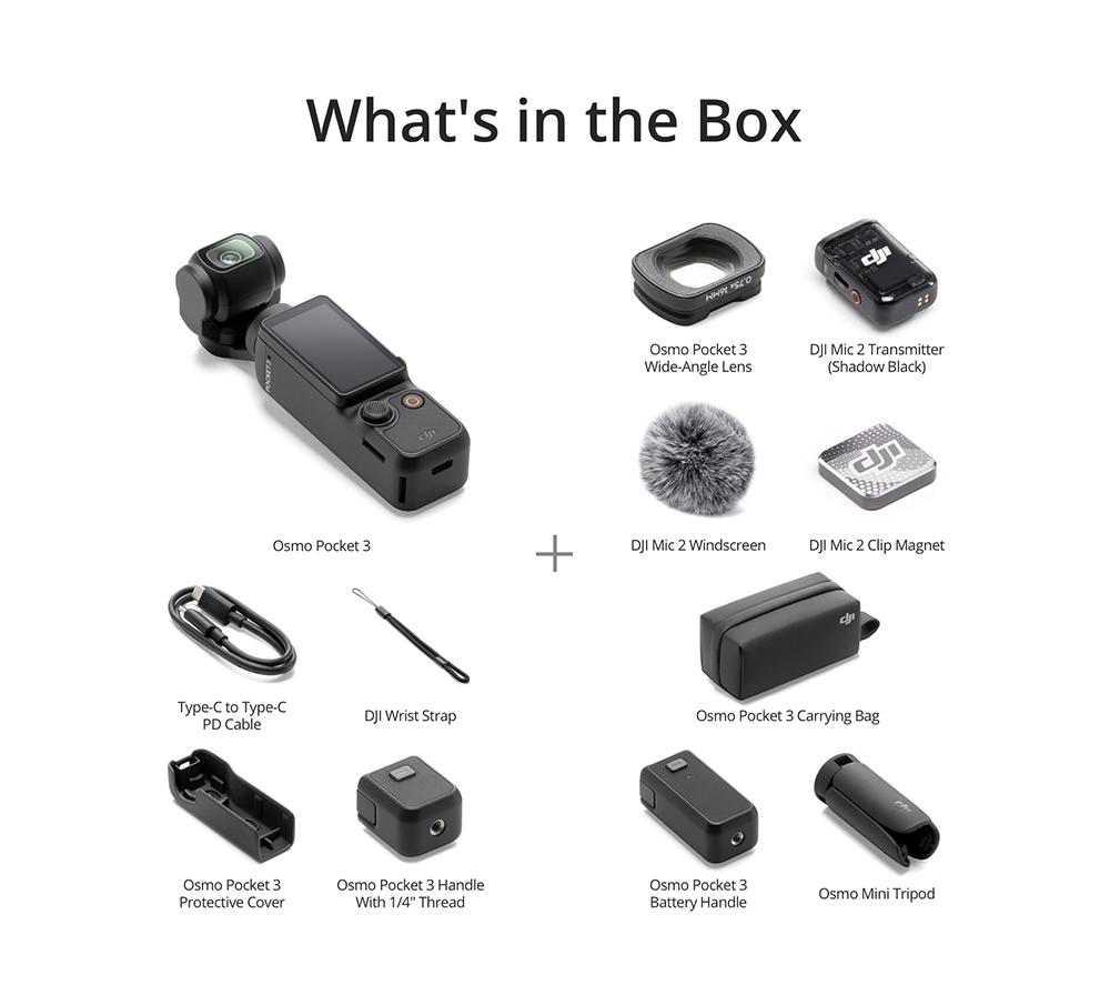 DJI Osmo Pocket 3 Creator Combo 4K Ultra HD Action Camera - Black image number 5 of 8
