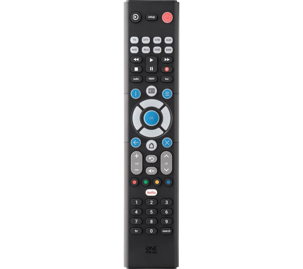 ONEFOR ALL Essence 8 URC1281 Universal Remote Control, Black