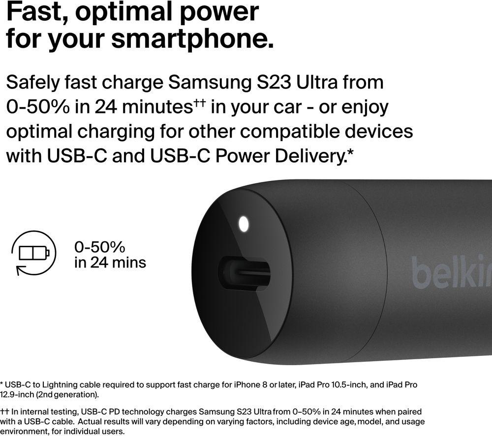 BELKIN 30 W USB Type-C Car Charger image number 3 of 3