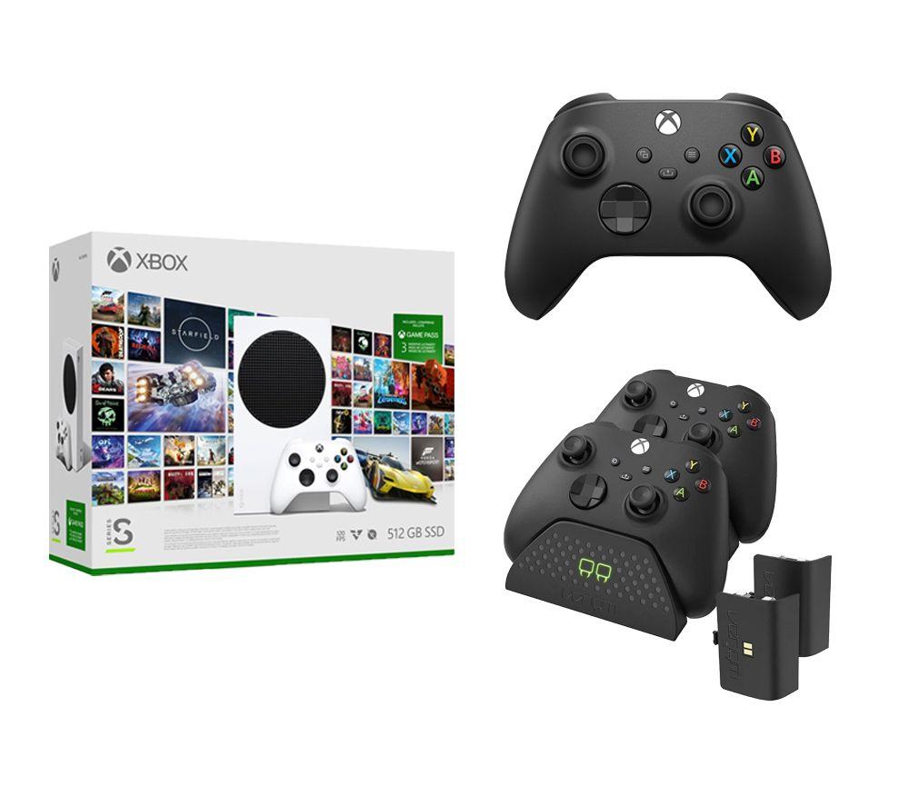 Microsoft Xbox Series S, Xbox Game Pass Ultimate (3 months), Wireless Controller (Black) & Twin Dock