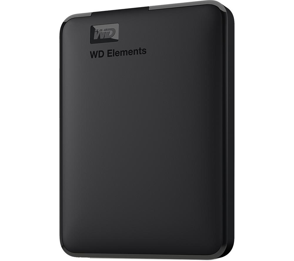 WD Elements Portable Hard Drive - 5 TB, Black, Black