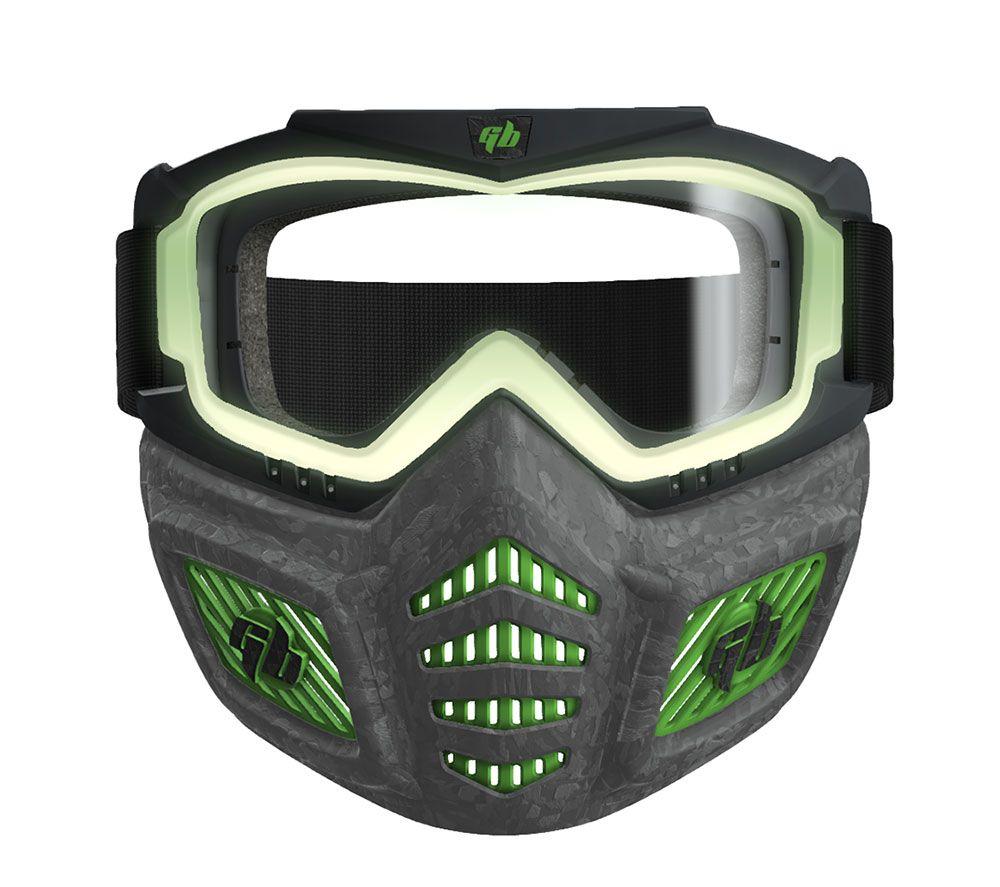 GEL BLASTER Elite Face Mask - Black & Green, Green,Black