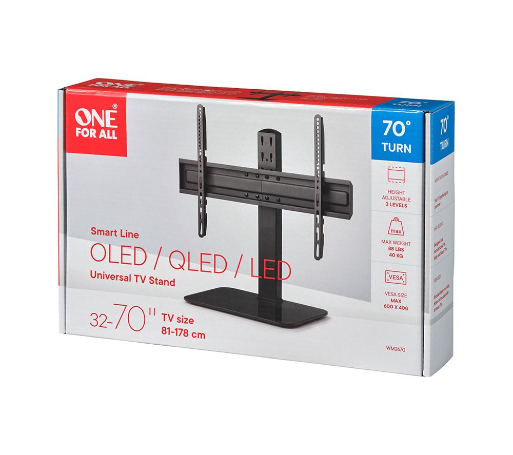 ONE FOR ALL Smart WM 2670 110.2 mm Table Top TV Stand with Bracket for 32-70" TVs - Black image number 7 of 7
