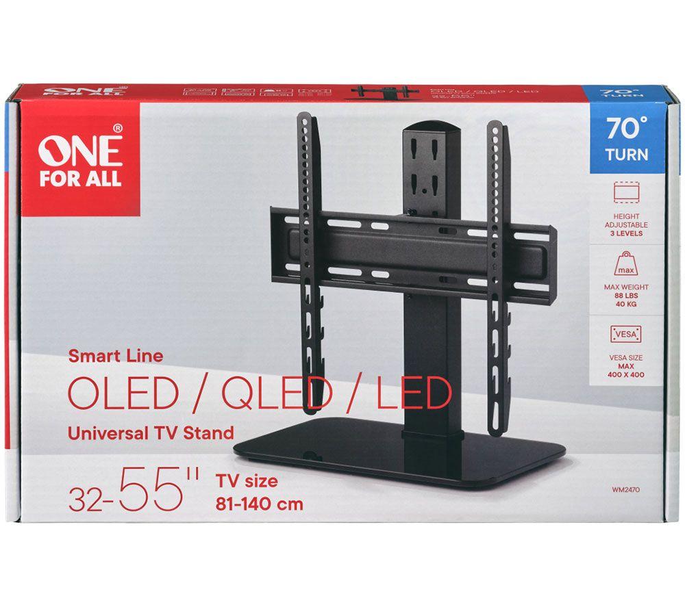 ONE FOR ALL Smart WM 2470 240 mm Table Top TV Stand with Bracket for 32-55&rdquo; TVs - Black image number 4 of 4