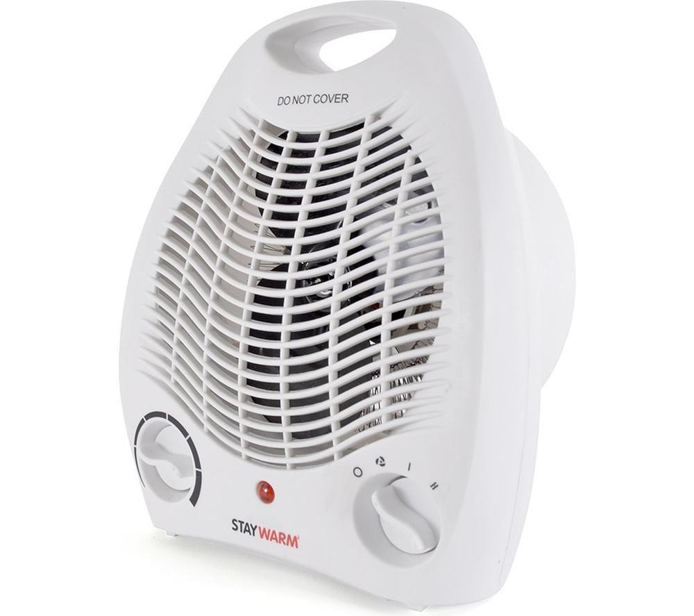 LLOYTRON StayWarm F2001WH Portable Hot & Cool Fan Heater - White