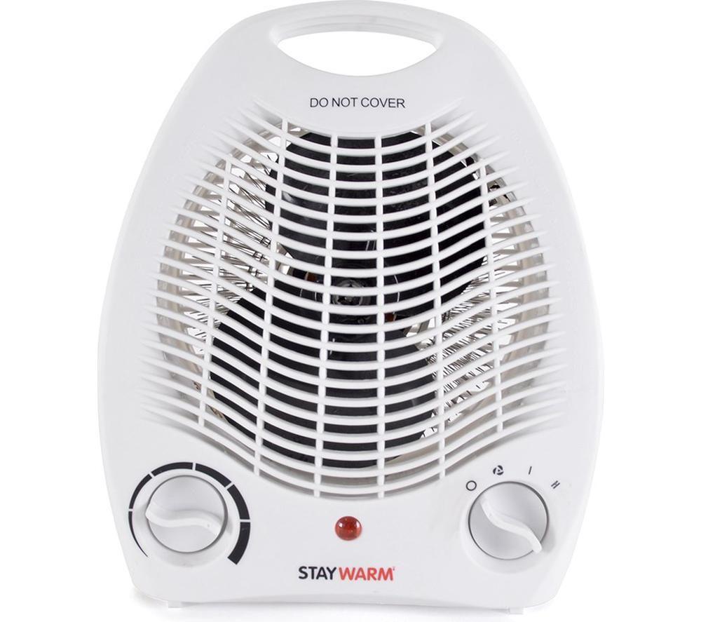 LLOYTRON StayWarm F2001WH Portable Hot & Cool Fan Heater - White image number 2 of 4