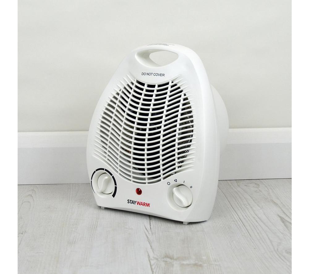 LLOYTRON StayWarm F2001WH Portable Hot & Cool Fan Heater - White image number 3 of 4