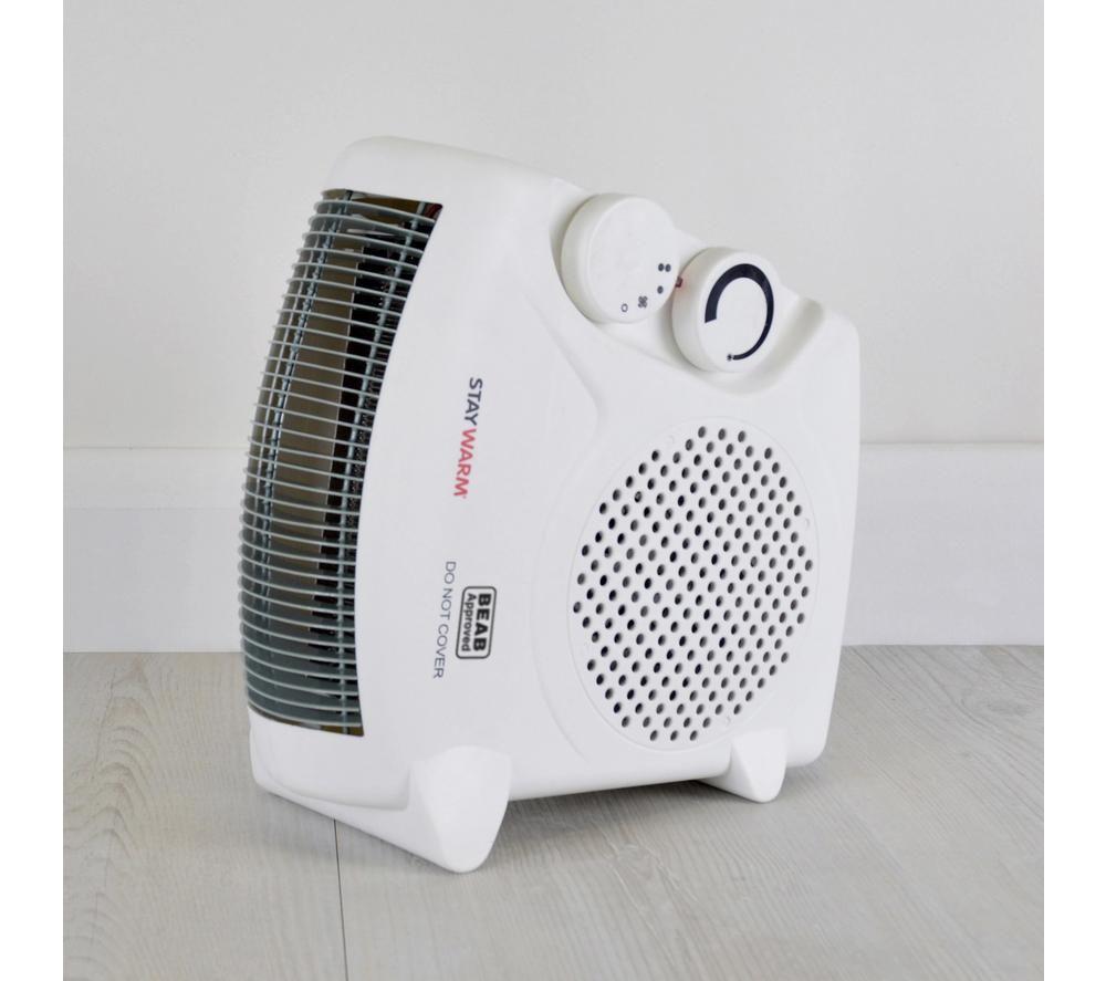 LLOYTRON StayWarm F2003WH Portable Hot & Cool Fan Heater - White image number 2 of 4