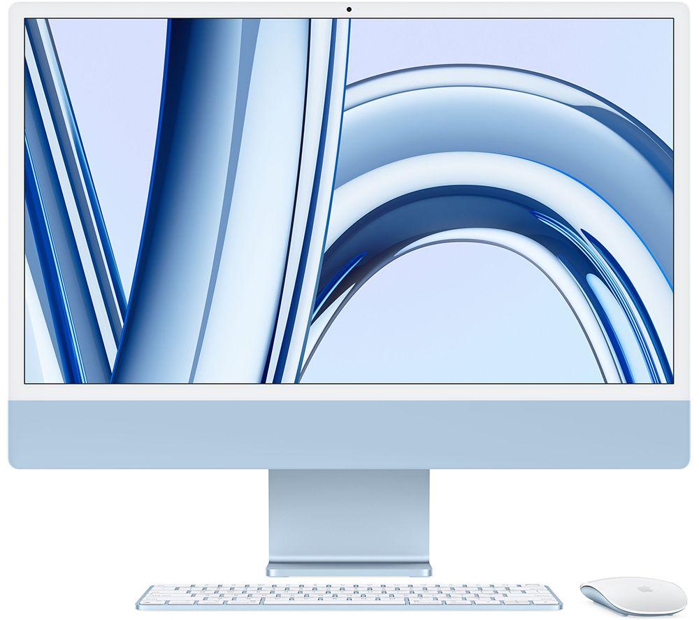 APPLE iMac 4.5K 24 (2023) - M3, 256 GB SSD, Blue, Blue