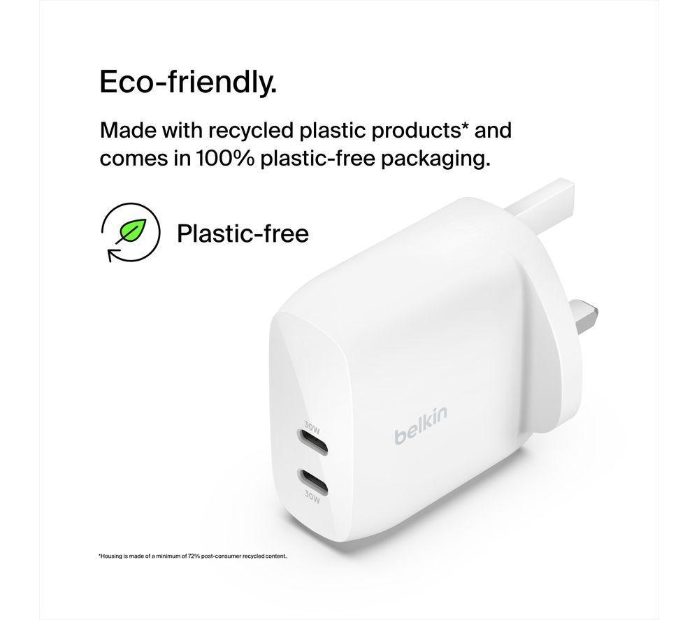 BELKIN WCB010myWH Universal Dual USB Type-C Mains Charger image number 2 of 3