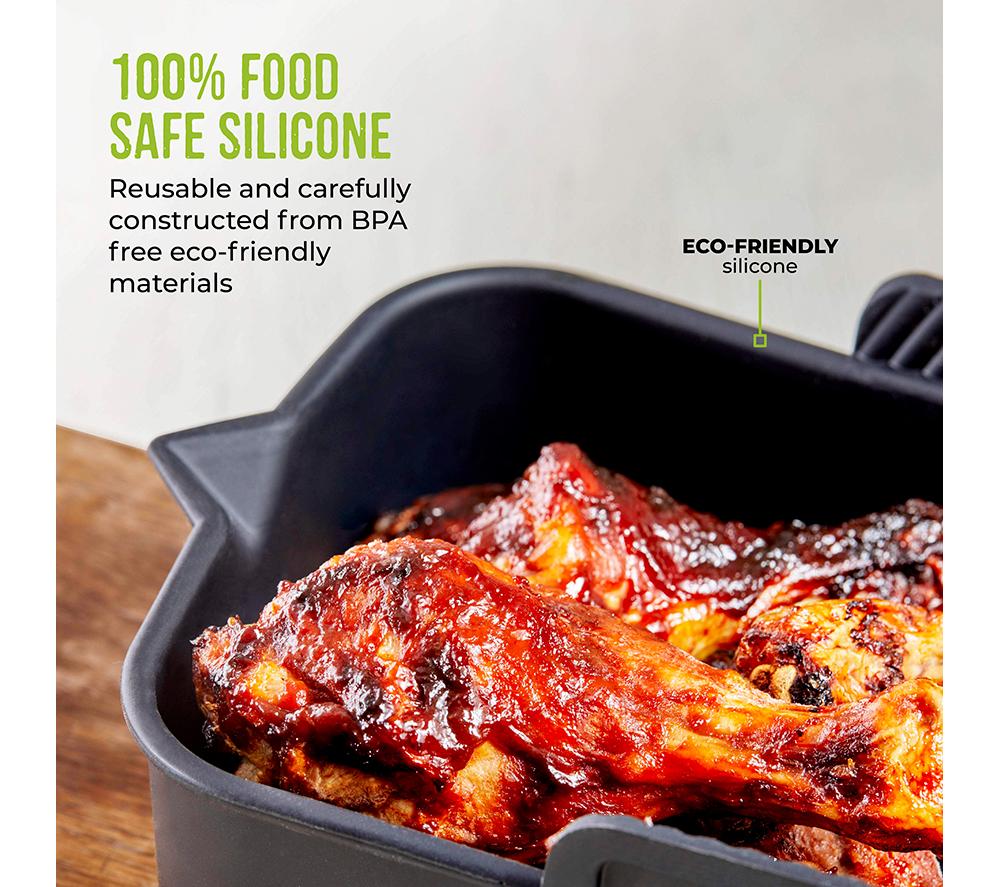 TOWER Rectangular Solid Air Fryer Trays - Set of 2 image number 5 of 12