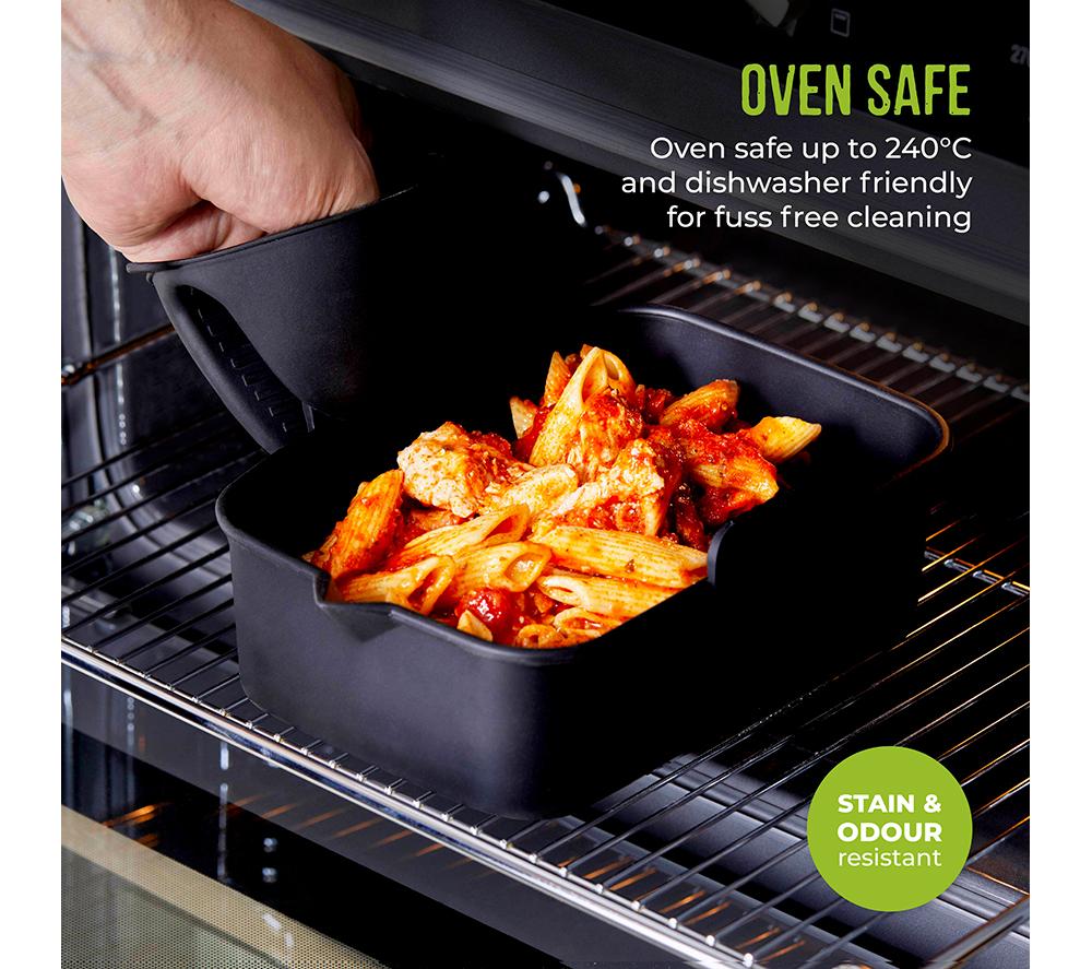 TOWER Rectangular Solid Air Fryer Trays - Set of 2 image number 7 of 12