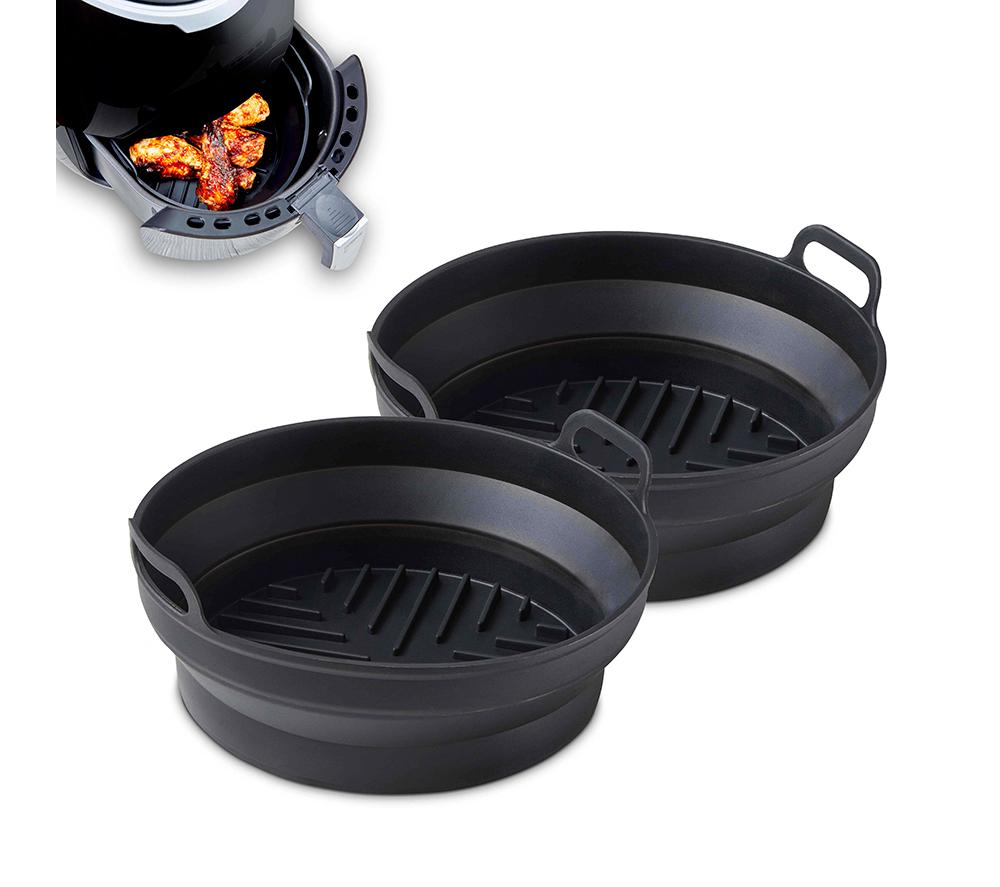 TOWER T843090 2-piece Non-Stick Silicone Air Fryer Tray Set - Black image number 12 of 12