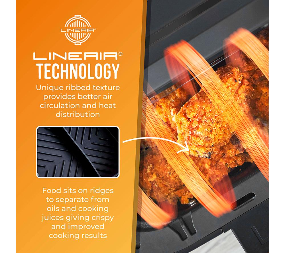 TOWER T843095 Non-stick Square Air Fryer Tray with Divider - Black image number 4 of 12