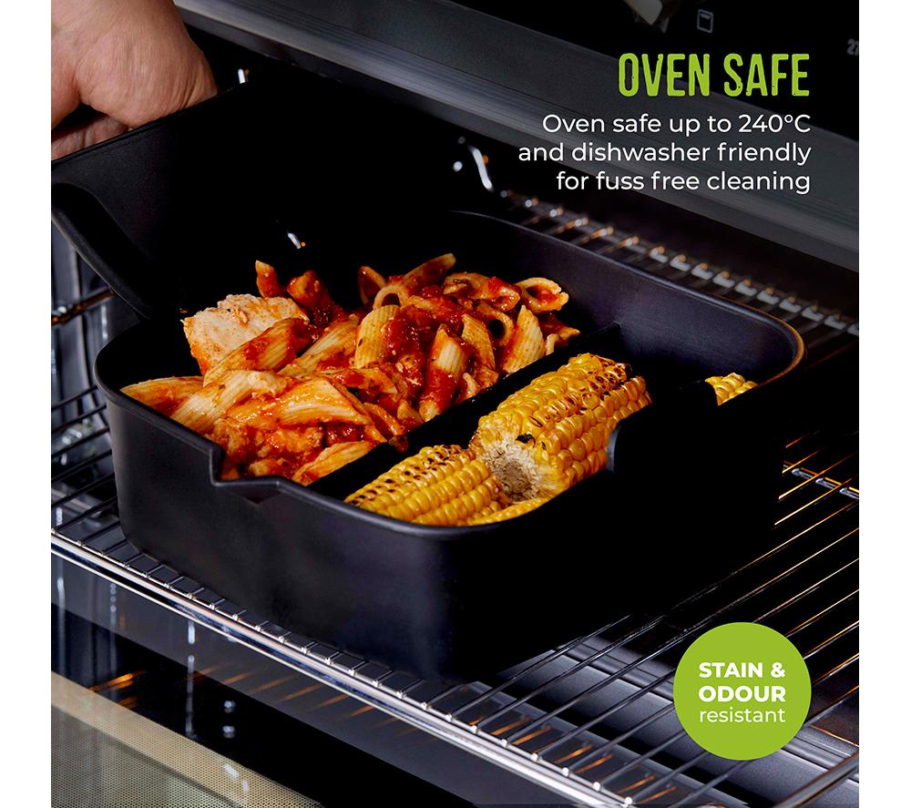 TOWER T843095 Non-stick Square Air Fryer Tray with Divider - Black image number 7 of 12