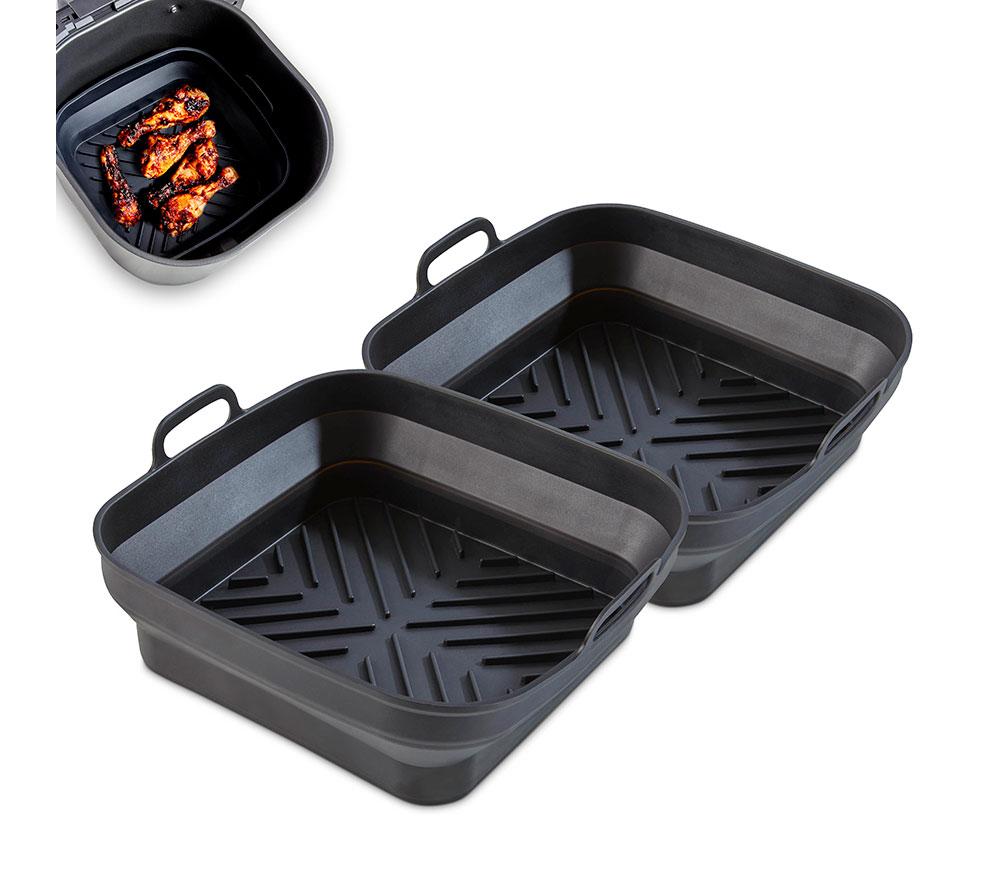 TOWER Square Foldable Air Fryer Trays - Set of 2