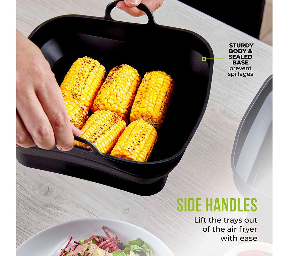 TOWER Square Foldable Air Fryer Trays - Set of 2 image number 6 of 11