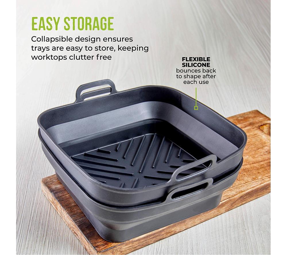 TOWER Square Foldable Air Fryer Trays - Set of 2 image number 8 of 11