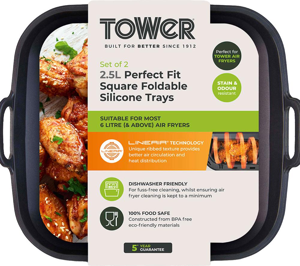 TOWER Square Foldable Air Fryer Trays - Set of 2 image number 11 of 11