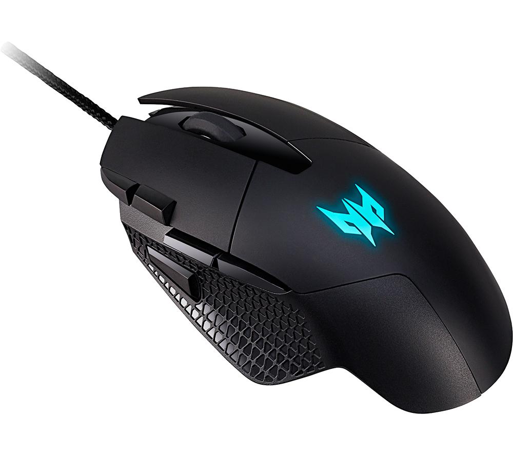 Acer Predator Cestus 315 Gaming Mouse 6500 DPI, 100 IPS Tracking, 6 Programmable Buttons, 1 ms Response Time, RGB Lighting, Black