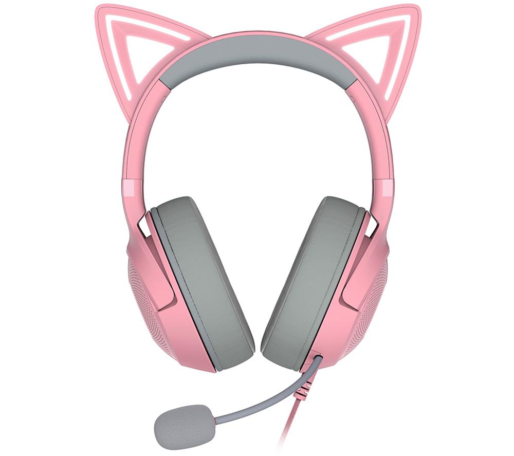 RAZER Kraken Kitty V2 Gaming Headset - Pink, Pink