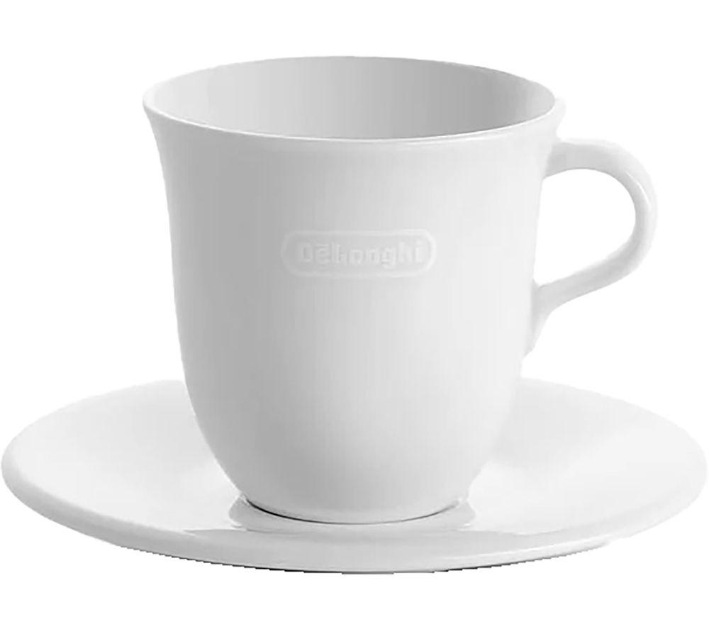 De'Longhi DLSC308 Porcelain Espresso Cup & Saucer, Set of 2