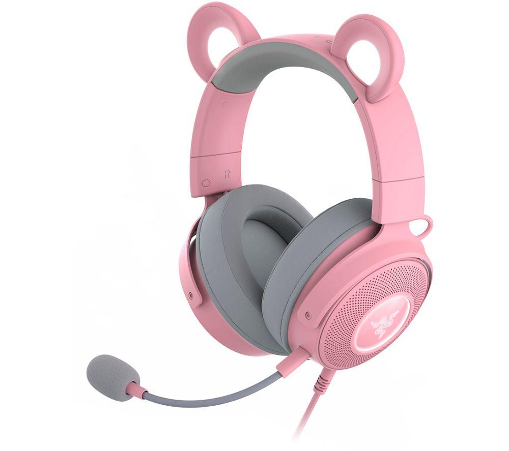 RAZER Kraken Kitty V2 Pro Gaming Headset - Pink, Silver/Grey,Pink