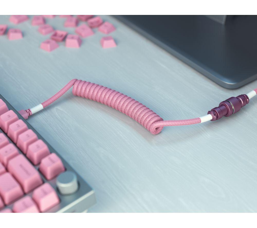 GLORIOUS Coiled USB to USB Type-C Keyboard Cable - Pixel Pink image number 6 of 10