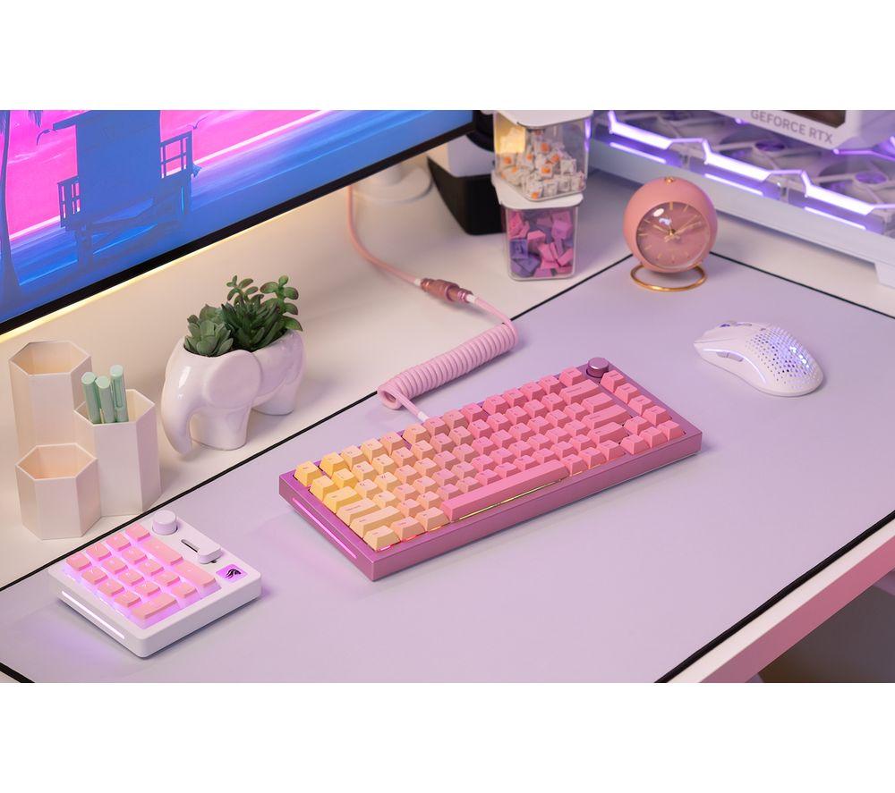 GLORIOUS Coiled USB to USB Type-C Keyboard Cable - Pixel Pink image number 8 of 10