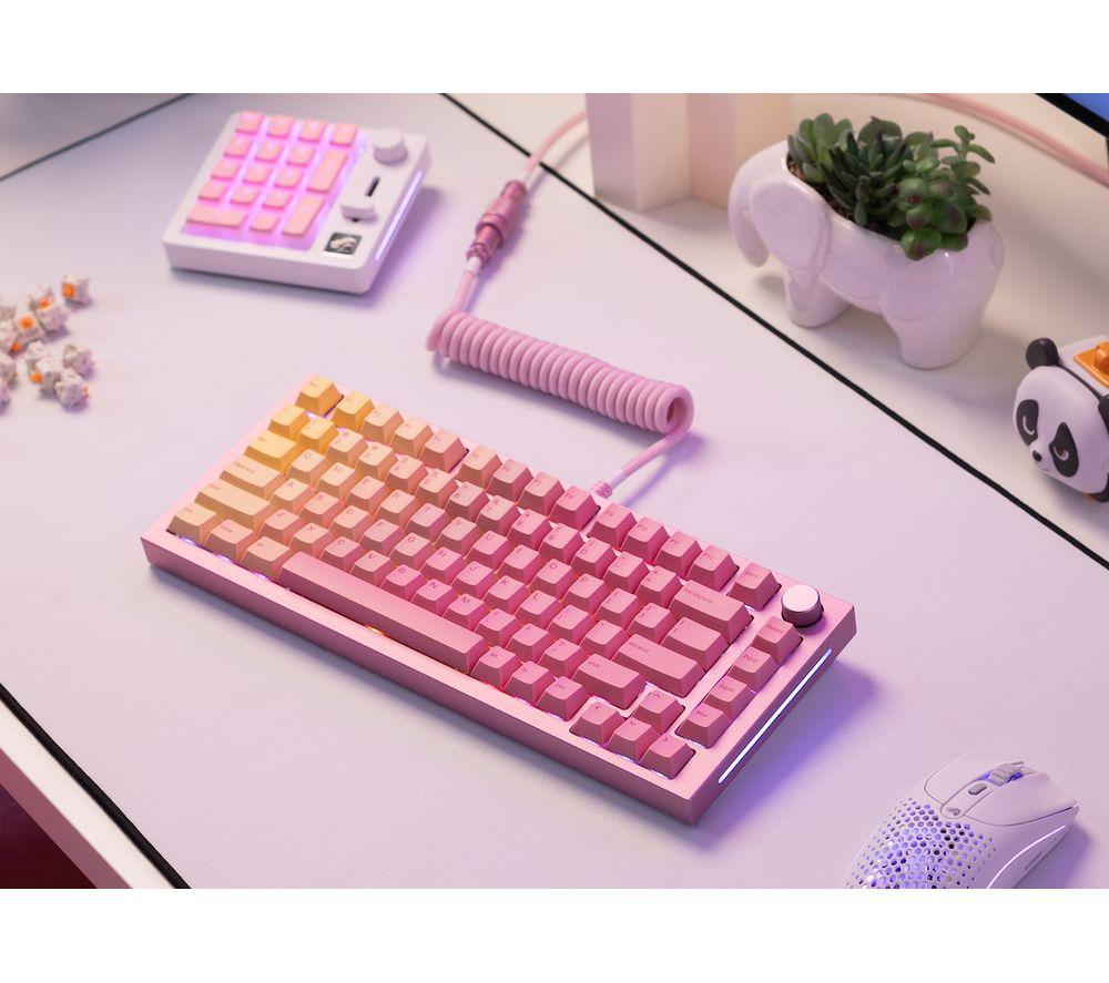 GLORIOUS Coiled USB to USB Type-C Keyboard Cable - Pixel Pink image number 9 of 10