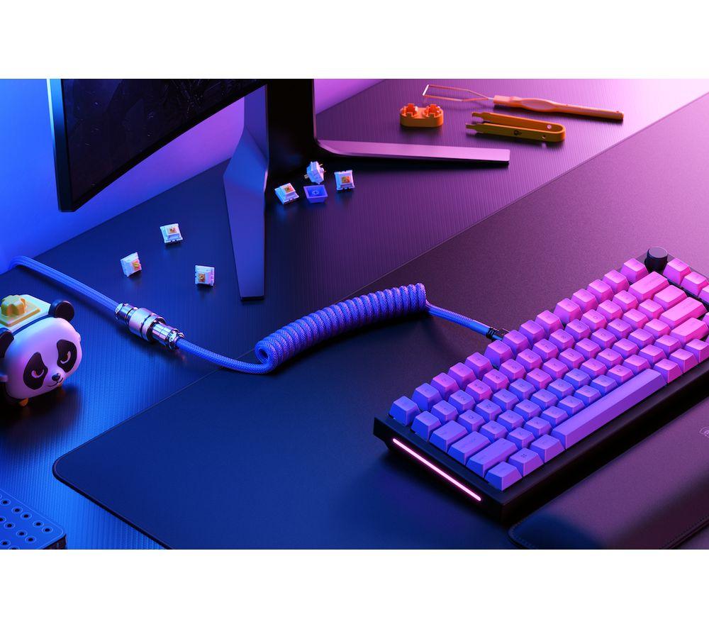 GLORIOUS Coiled USB to USB Type-C Keyboard Cable - Nebula image number 7 of 10