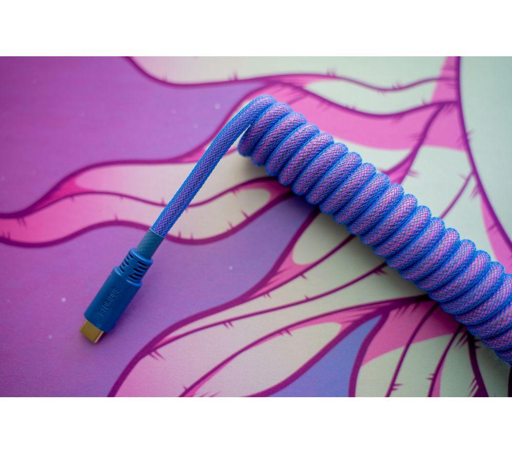 GLORIOUS Coiled USB to USB Type-C Keyboard Cable - Nebula image number 9 of 10