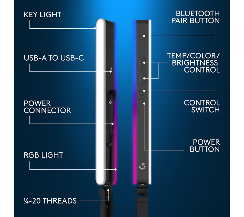 LOGITECH G Litra Beam LX RGB Streaming Key Light image number 5 of 7