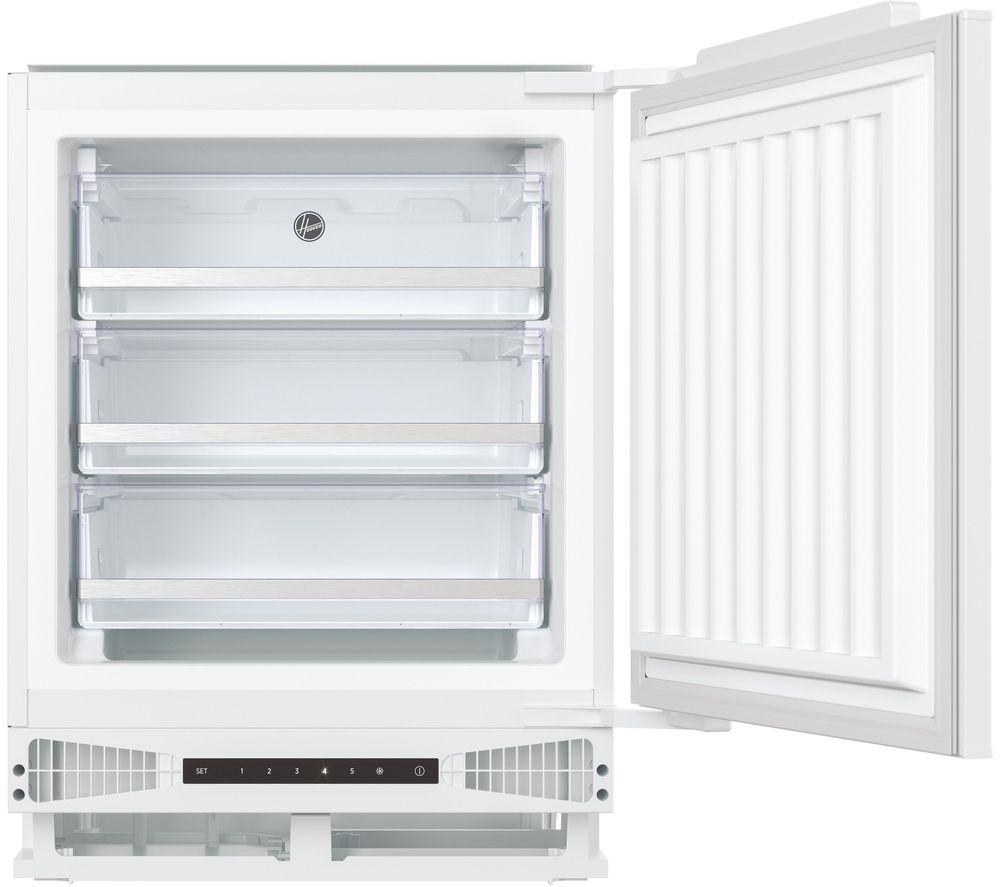 HOOVER HUSE68EWKP Integrated Undercounter Freezer – Fixed Hinge, White