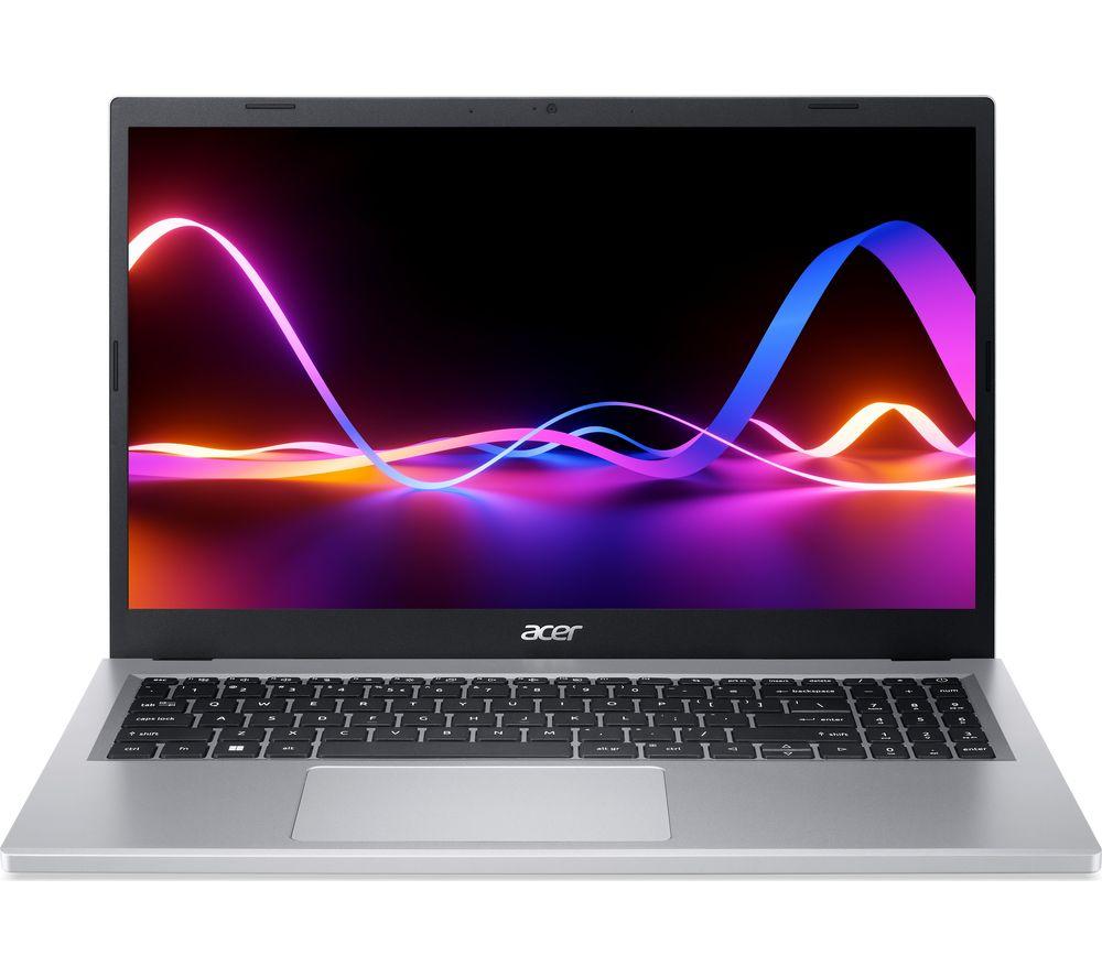 ACER Aspire 3 15.6 Laptop - IntelCore? i3, 128 GB SSD, Silver, Silver/Grey
