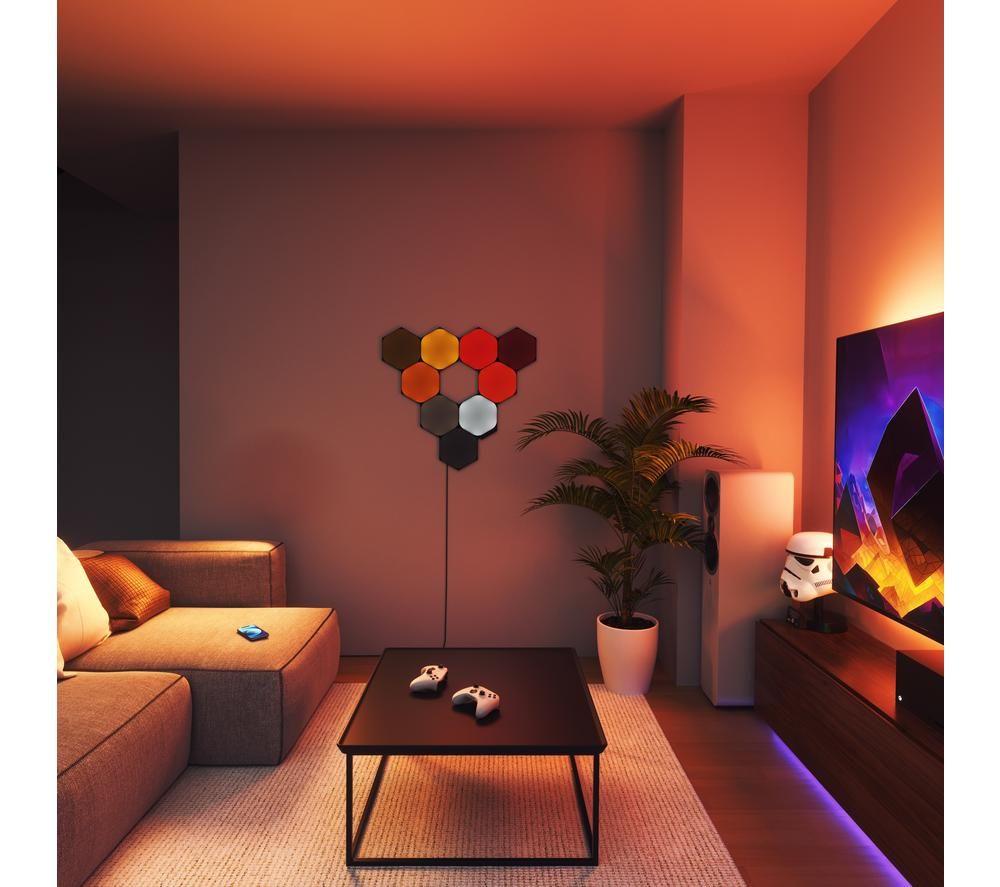 NANOLEAF Shapes Hexagon Smart Lights Expansion Pack - Ultra Black, Pack of 3 image number 7 of 8