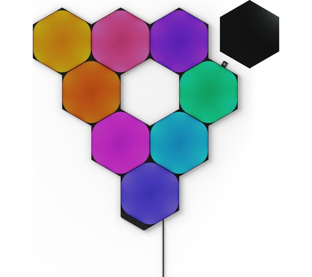 Nanoleaf Shapes Hexagon Smart Lights Starter Kit - Ultra Black, Pack Of 9