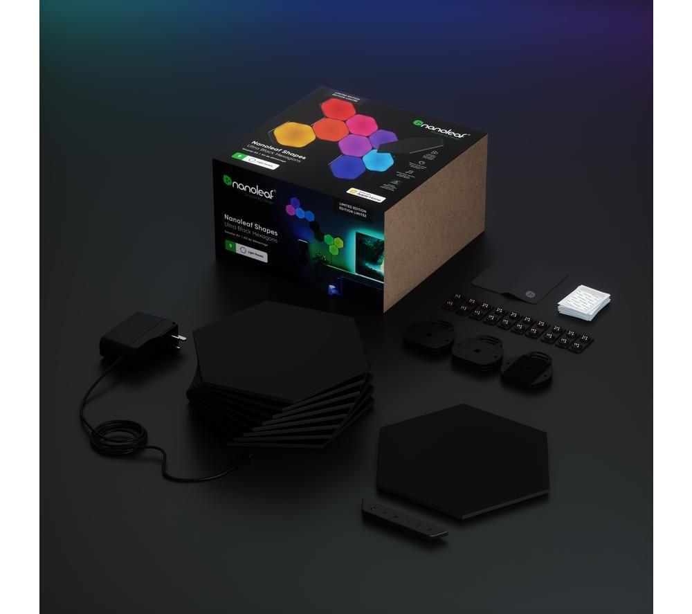 Buy NANOLEAF Shapes Hexagon Smart Lights Starter Kit - Ultra Black