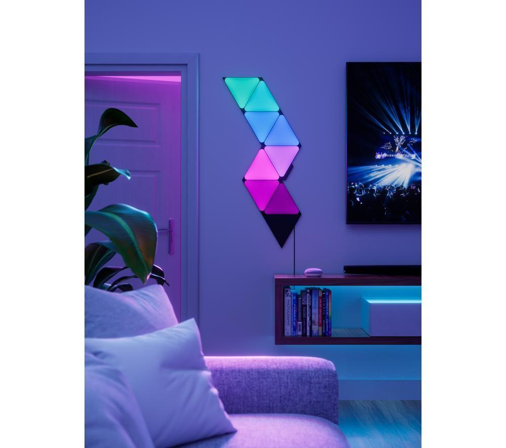 NANOLEAF Shapes Triangle Smart Lights Expansion Pack - Ultra Black, Pack of 3 image number 2 of 9
