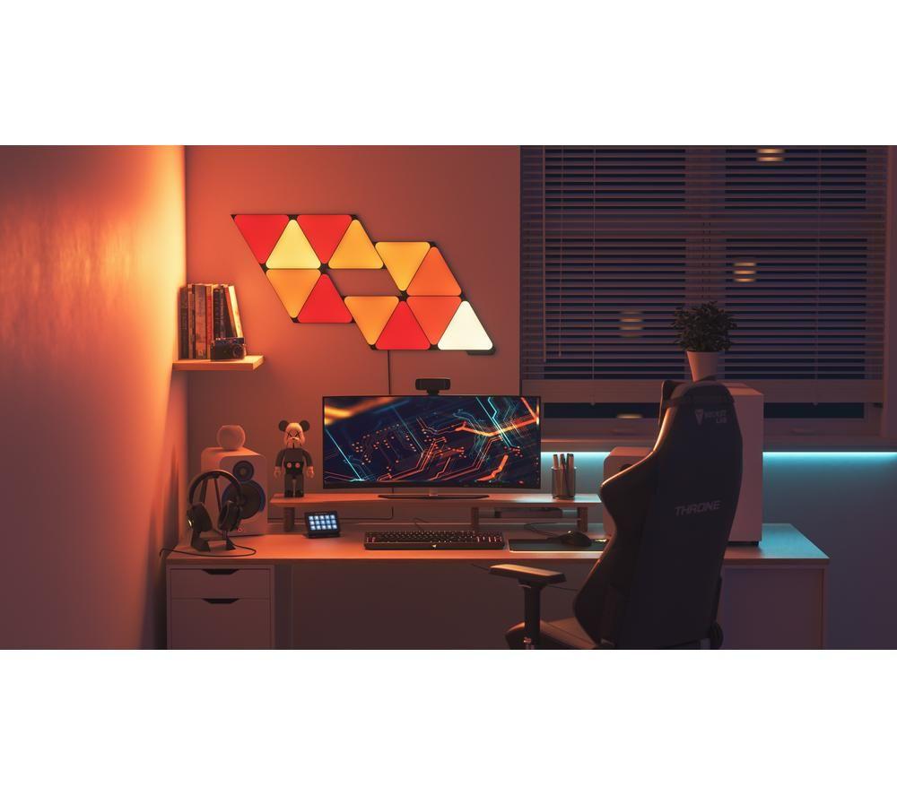 NANOLEAF Shapes Triangle Smart Lights Expansion Pack - Ultra Black, Pack of 3 image number 3 of 9