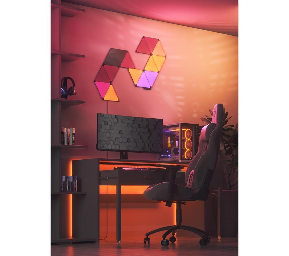 NANOLEAF Shapes Triangle Smart Lights Expansion Pack - Ultra Black, Pack of 3 image number 8 of 9